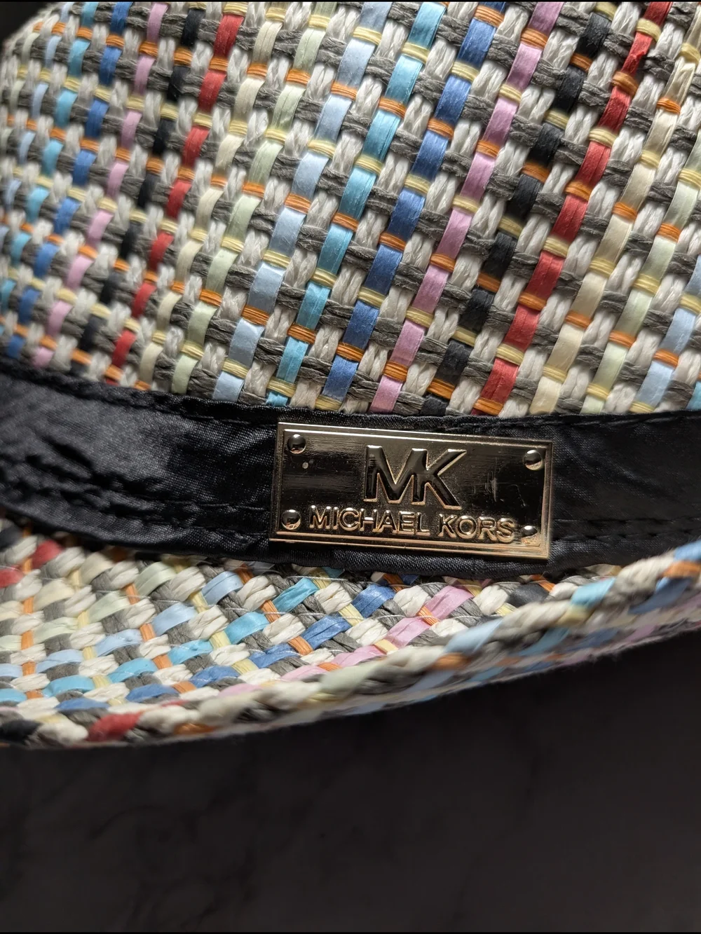 Michael Kors Multicolor Woven Fedora Hat